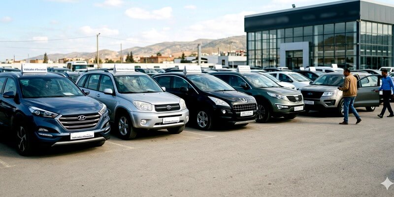 Voiture SUV d'occasion dans un garage