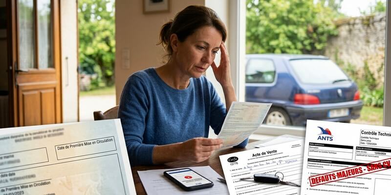 Papiers administratifs pour la vente de voiture